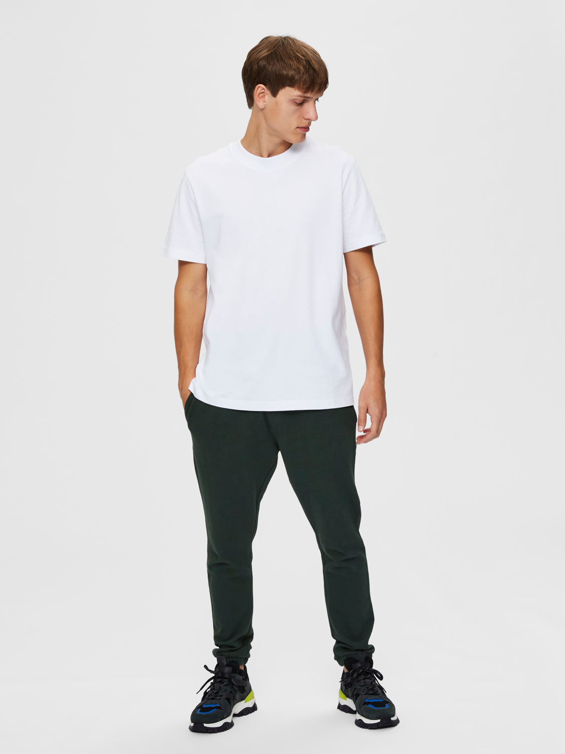 SLHRELAXCOLMAN200 T-Shirt - Bright White